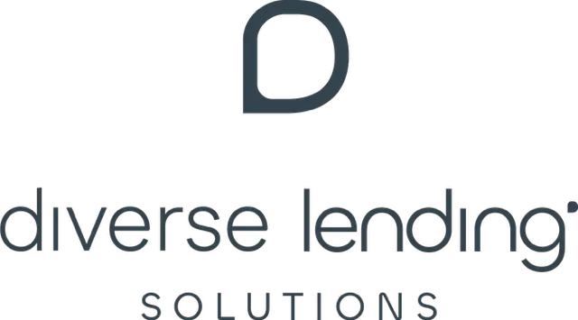Logo for Diverse Lending Solutions. It features a stylized letter "D" above the company name in lowercase letters, with the word "SOLUTIONS" in uppercase below. The design uses a minimalist, modern font.