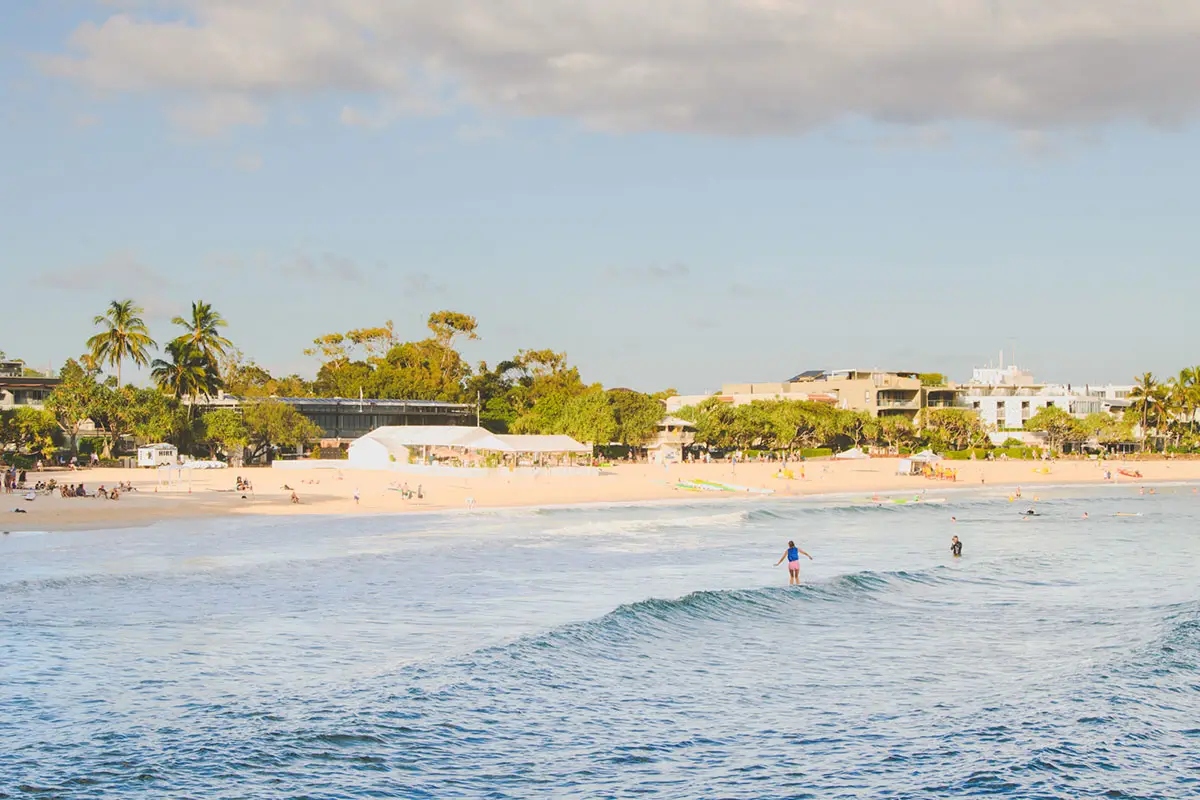 People relaxing at a sunny beach